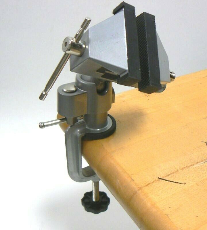 Vises Bench Swivel W/ Clamp 3" Tabletop Vise Tilt Rotates 360° Work Bench Tool