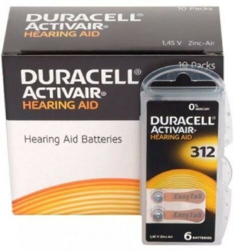 Duracell Hearing Aid Batteries Size 312 - Fast Shipping- Fresh Exp-2024