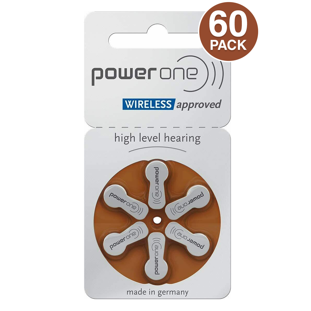 Powerone Size 312 P312 Pr41 1.45v Hearing Aid Batteries (60 Cells) - Fresh Dates